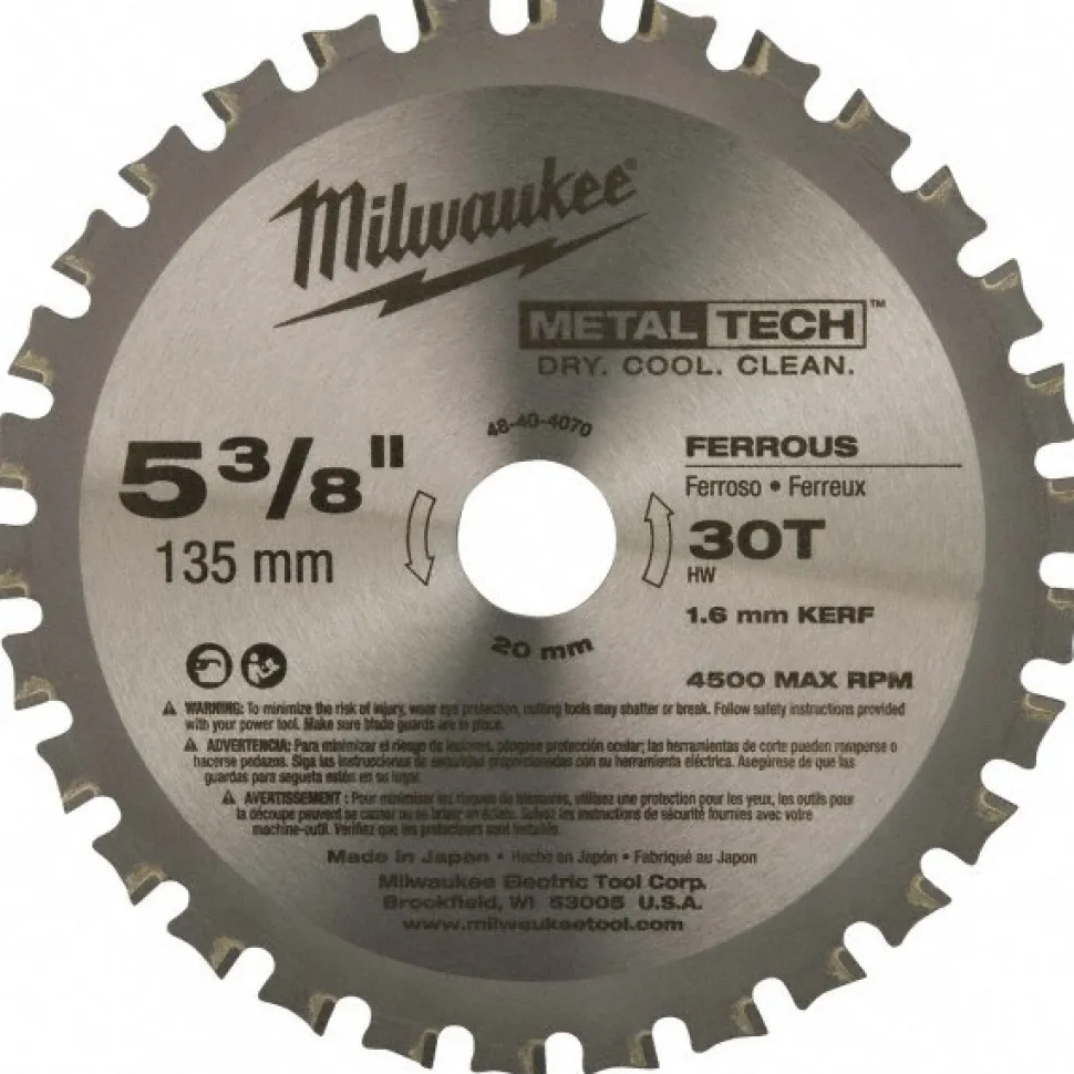 5-3/8" Metal & Stainless Cutting Circular Saw Blade