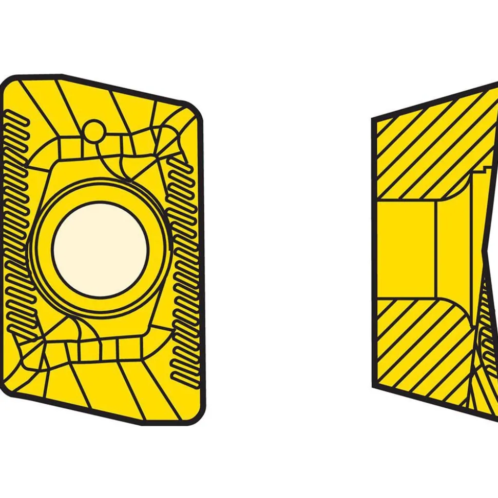 Milling Inserts: Insert Style: XOMX; Insert Size: 12; Insert Material: Solid Carbide; Insert Shape: Parallelogram