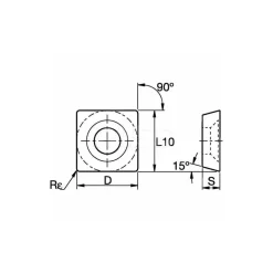 Milling Inserts: Insert Style: SDEB; Insert Size: 2.; Insert Material: Solid Carbide; Insert Shape: Square