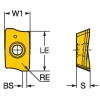 Milling Inserts: Insert Style: R390; Insert Size: 17; Insert Material: Solid Carbide; Insert Shape: Parallelogram