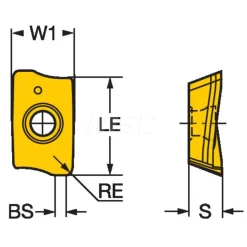 Milling Inserts: Insert Style: R390; Insert Size: 17; Insert Material: Solid Carbide; Insert Shape: Parallelogram