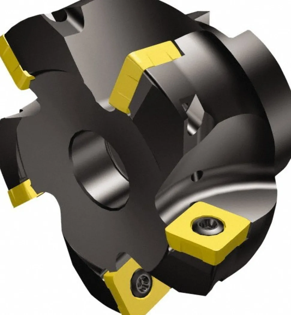 36.7mm Cut Dia, 3/4" Arbor Hole Dia, 1.2mm Max Depth, Indexable Square-Shoulder Face Mill