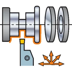 Modular Grooving Head: Right Hand, Cutting Head, System Size C4, Uses C2I Size H Inserts