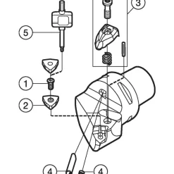 Modular Turning & Profiling Head: C4, 50.00 mm, Internal, Right Hand