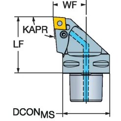 Modular Turning & Profiling Head: C4, 50.00 mm, External, Right Hand