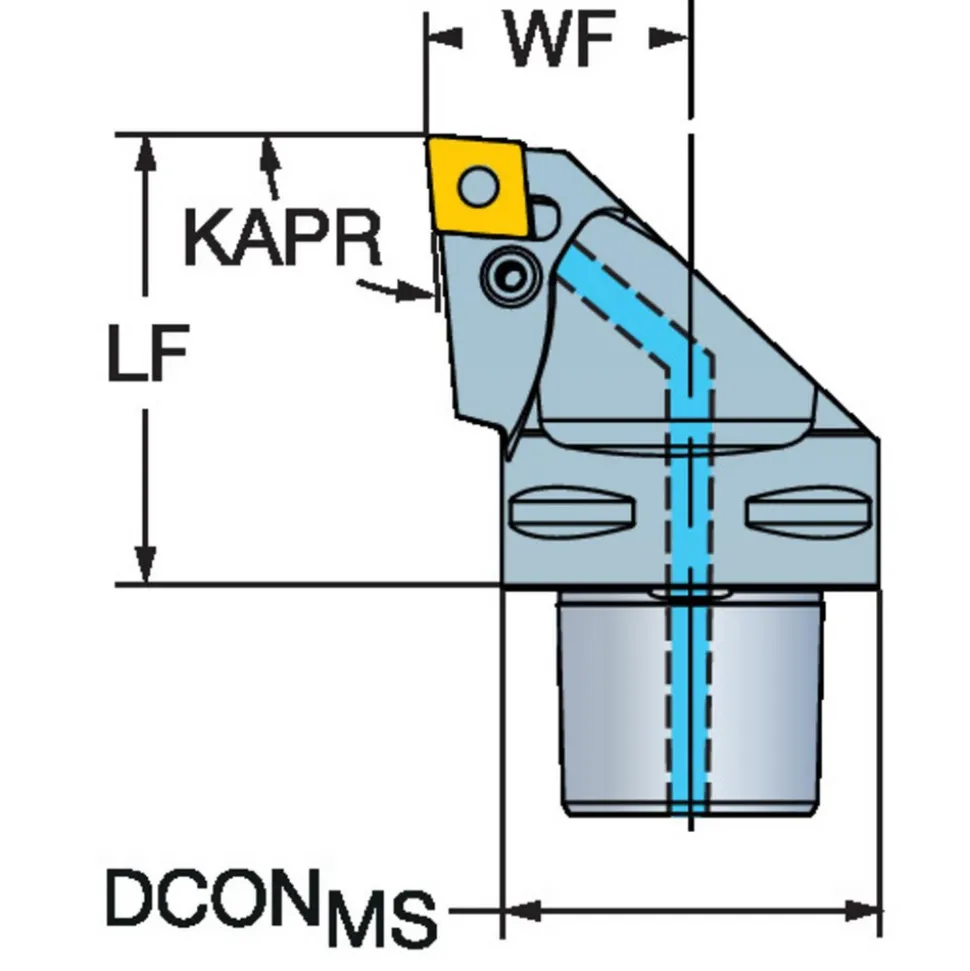 Modular Turning & Profiling Head: C4, 50.00 mm, External, Right Hand