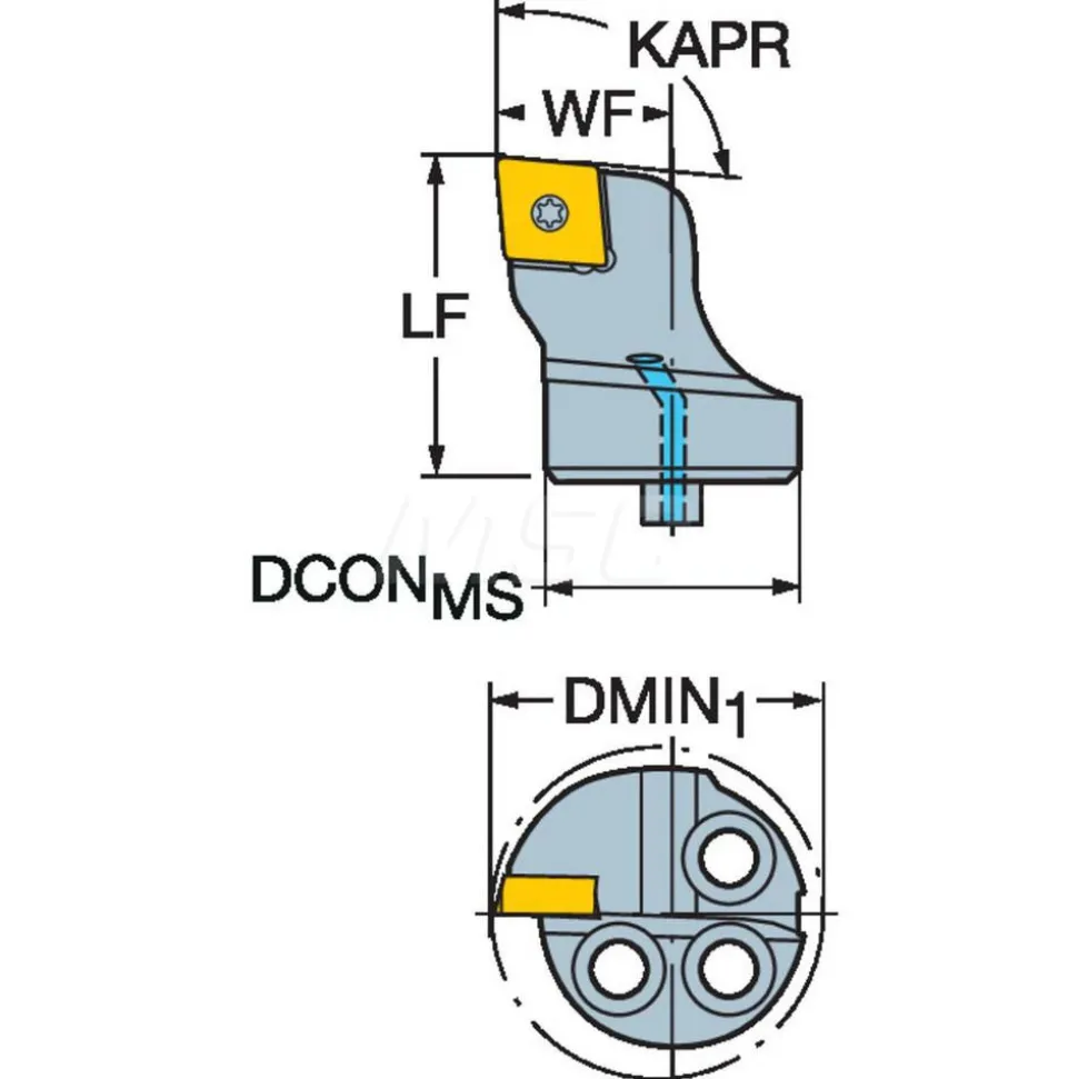 Modular Turning & Profiling Head: 20.00 mm, Internal, Right Hand
