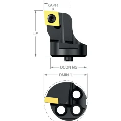 Modular Turning & Profiling Head: 20.00 mm, External, Right Hand