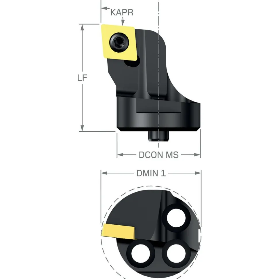 Modular Turning & Profiling Head: 20.00 mm, External, Right Hand