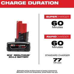 M12™ REDLITHIUM™ XC 4.0 Extended Capacity Battery Pack