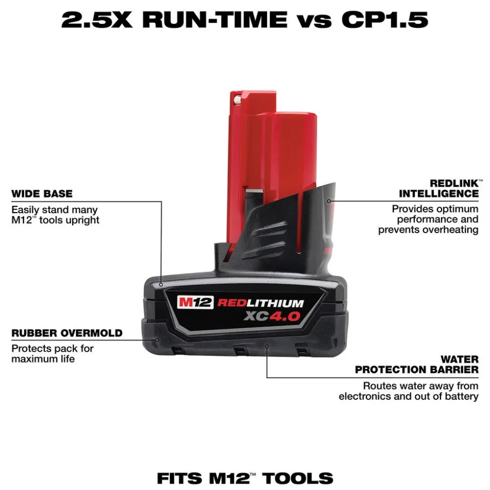 M12™ REDLITHIUM™ XC 4.0 Extended Capacity Battery Pack