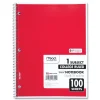 Notebook: 100 Sheets, 8-1/2 x 11" Sheet, College Ruled, White Paper