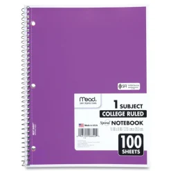 Notebook: 100 Sheets, 8-1/2 x 11
