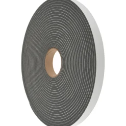 Open Cell Polyurethane Roll: 1/4" Thick, 1" Wide, Gray