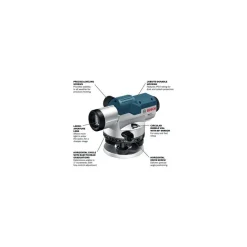 Optical Levels: Type: Automatic Optical Level; Magnification: 32x; Level Type: Self-Leveling Compensator