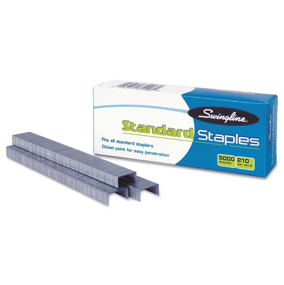 Pack of (5,000) Boxes 1/4" Leg Length, Galvanized/Low-Carbon Steel Standard Staples