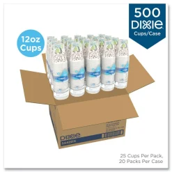 Pack of (500), Dixie Insulated Paper Hot Cups, 12 oz