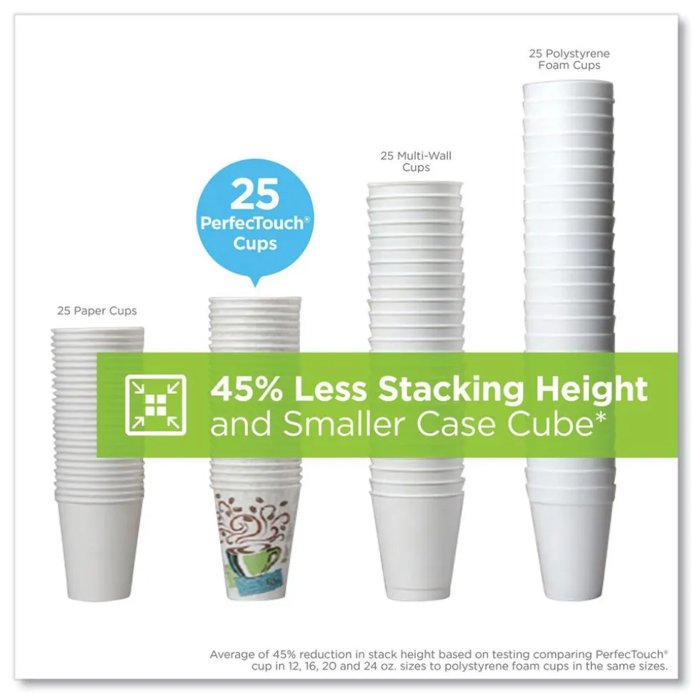 Pack of (500) Dixie Insulated Paper Hot Cups, 16 oz