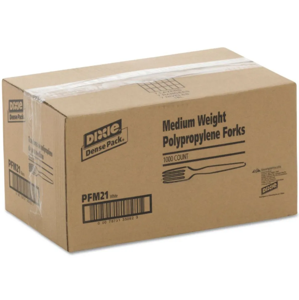 Pack of (1,000) Mediumweight Plastic Forks