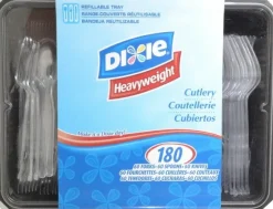 Pack of (180) 60 Piece Each of Forks, Knives & Spoons