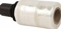 Pack of (4) Rolls 5" x 1,000' 80 Gauge Clear Bundling Stretch Film with Dispenser