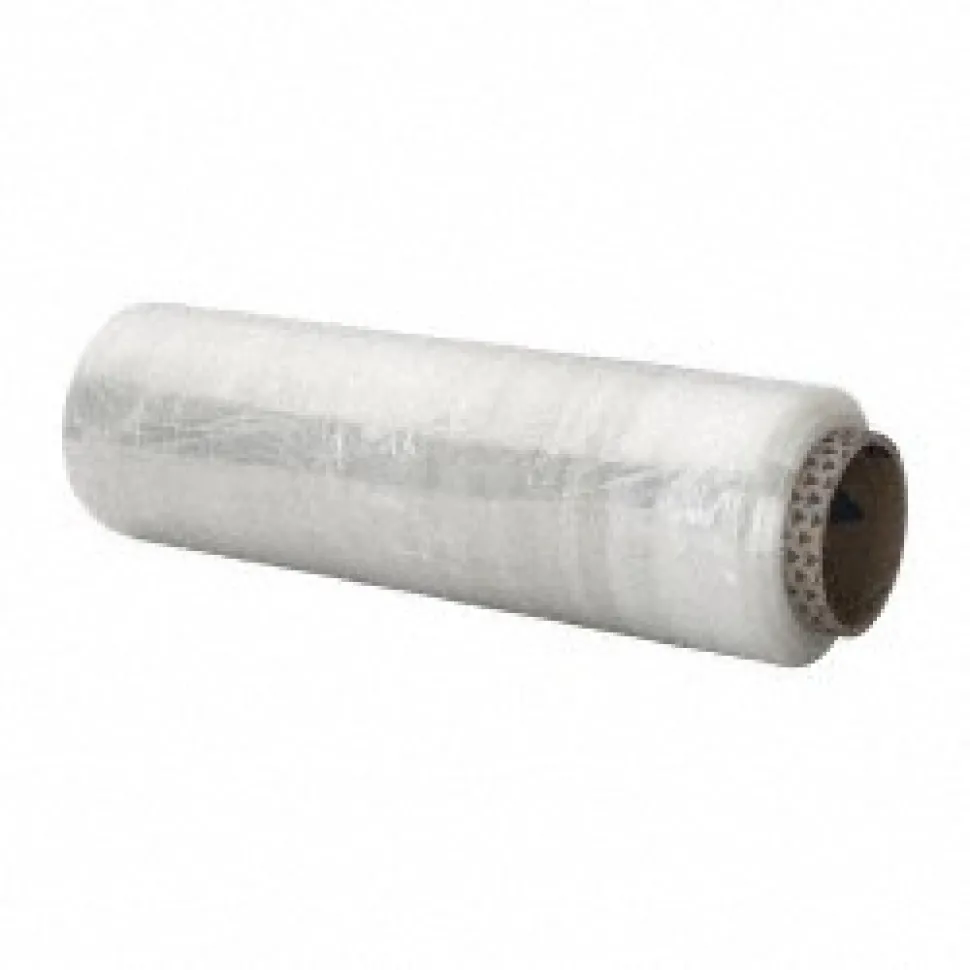 Pack of (4) 1500' Rolls, 15" x 1,500', 44 Gauge Clear Hand Held Stretch & Pallet Wrap for Use with Dispenser