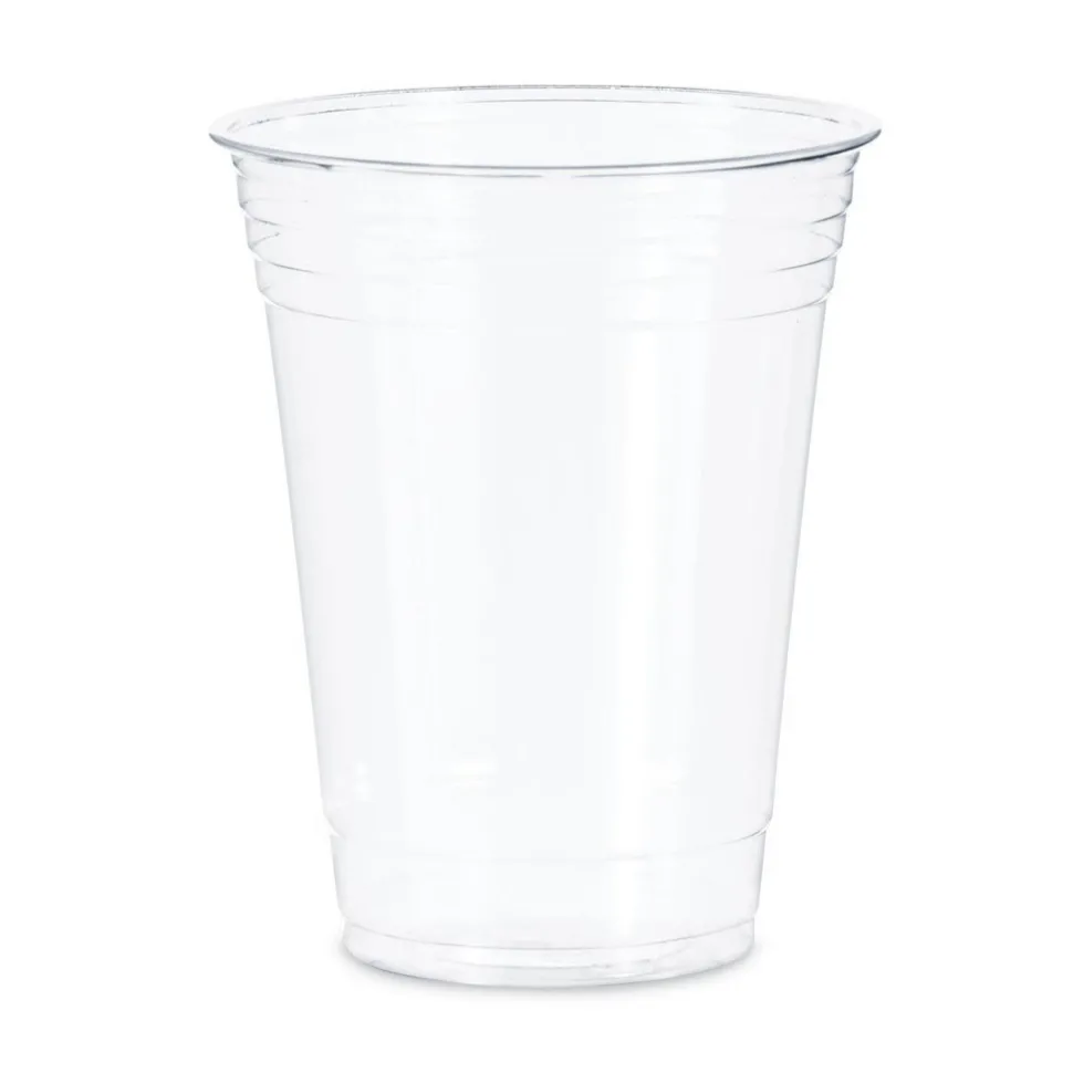 Pack of (50) Solo Plastic Cold Cups, 16 oz Clear