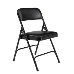 Pack of (4) 18-3/4" Wide x 20-1/4" Deep x 29-1/2" High, Vinyl Folding Chairs with Vinyl Padded Seat