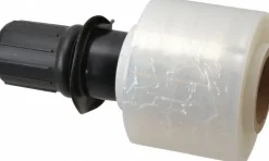 Pack of (4) 3" x 1,000' 80 Gauge Clear Bundling Stretch Film with Dispenser