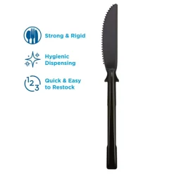 Paper & Plastic Cups, Plates, Bowls & Utensils: Flatware Type: Knives; Material: Plastic