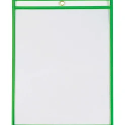 15 Pc Job Ticket Holder: Neon Green