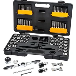 77 Pc. SAE & Metric Ratcheting Tap and Die Set