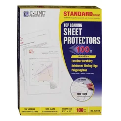 100 Pc Sheet Protector-Ring Binder: Clear
