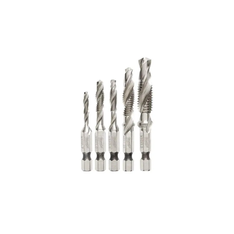 5 Pc. SHOCKWAVE™ Impact Duty Drill and Tap Bit Set. Metric