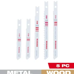 5 Pc. U-Shank Bi-Metal Jig Saw Blade Set