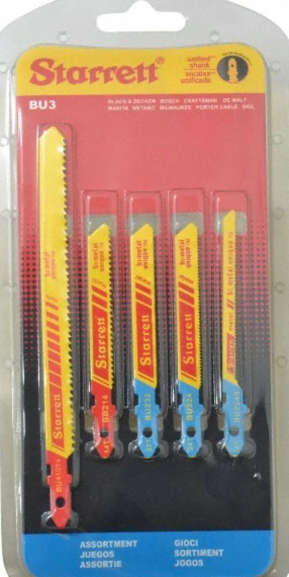 5 Piece, 3" to 5" Long, 10-14 to 32 Teeth per Inch, Bi-Metal Jig Saw Blade Set