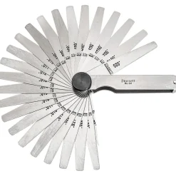 26 Piece, 0.0015 to 0.025" Thick, Tapered Feeler Gage Set