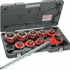 Pipe Threader Dies: Thread Size: 1/2 - 2" in; Thread Direction: Left Hand; Thread Standard: NPSF; Material: Steel