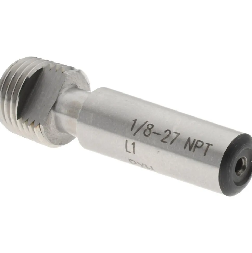 Pipe Thread Plug Gage: Tapered, 1/8-27, Class L-1, Single End