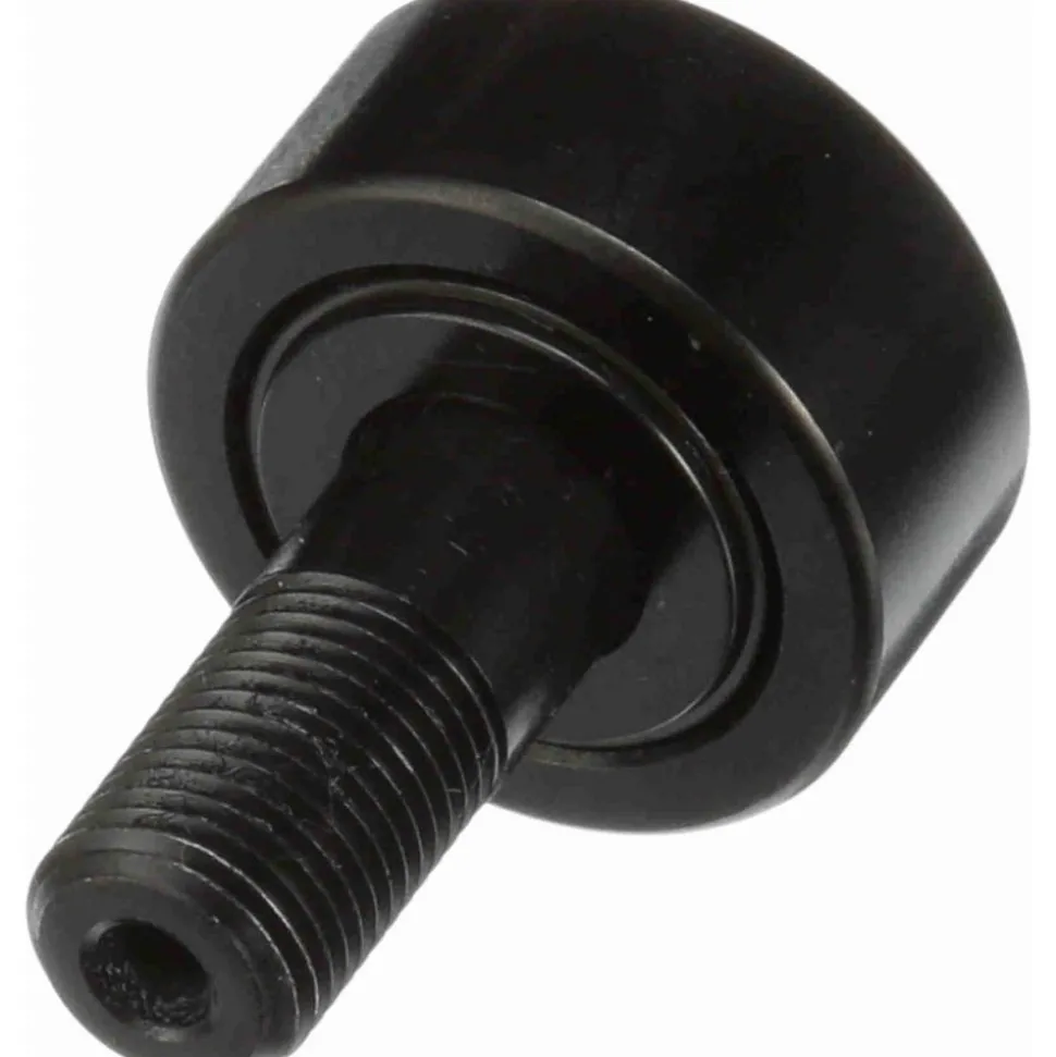 Plain Cam Follower: 0.5" Roller Dia, 0.375" Roller Width, 0.19" Stud Dia, 5/8" Stud Length