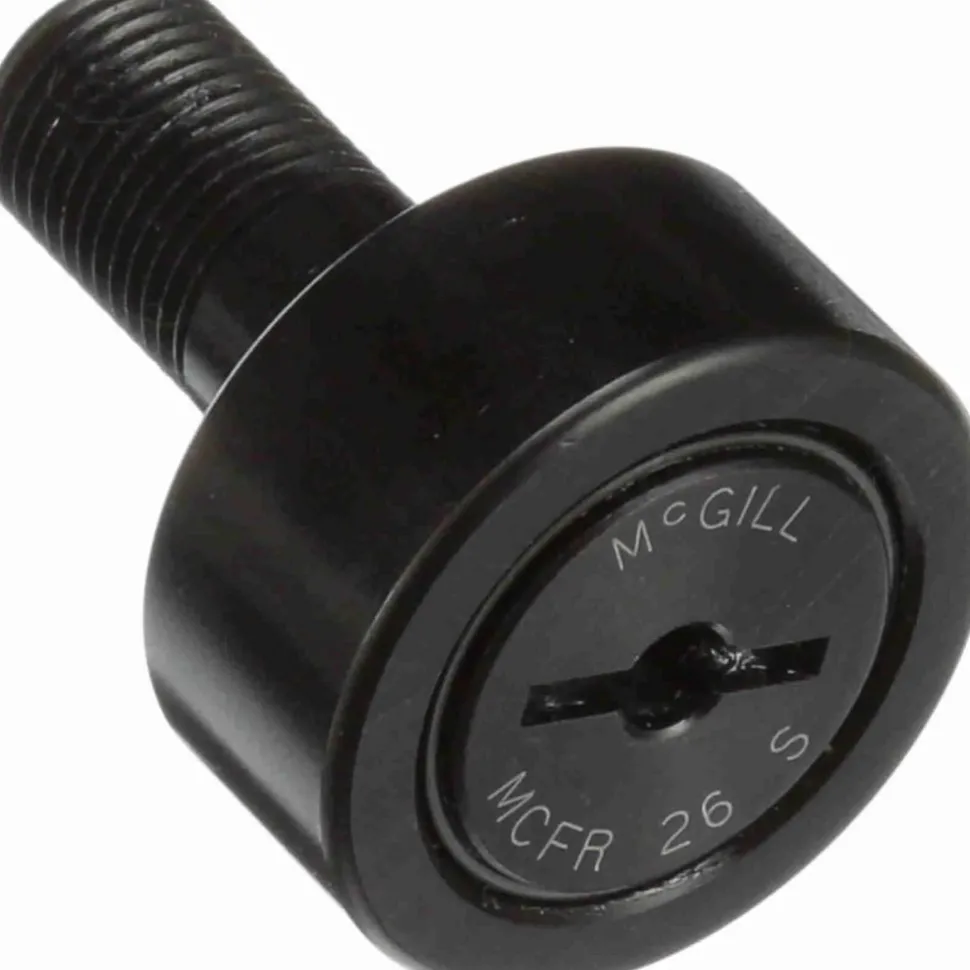 Plain Cam Follower: 0.5" Roller Dia, 0.375" Roller Width, 0.19" Stud Dia, 5/8" Stud Length