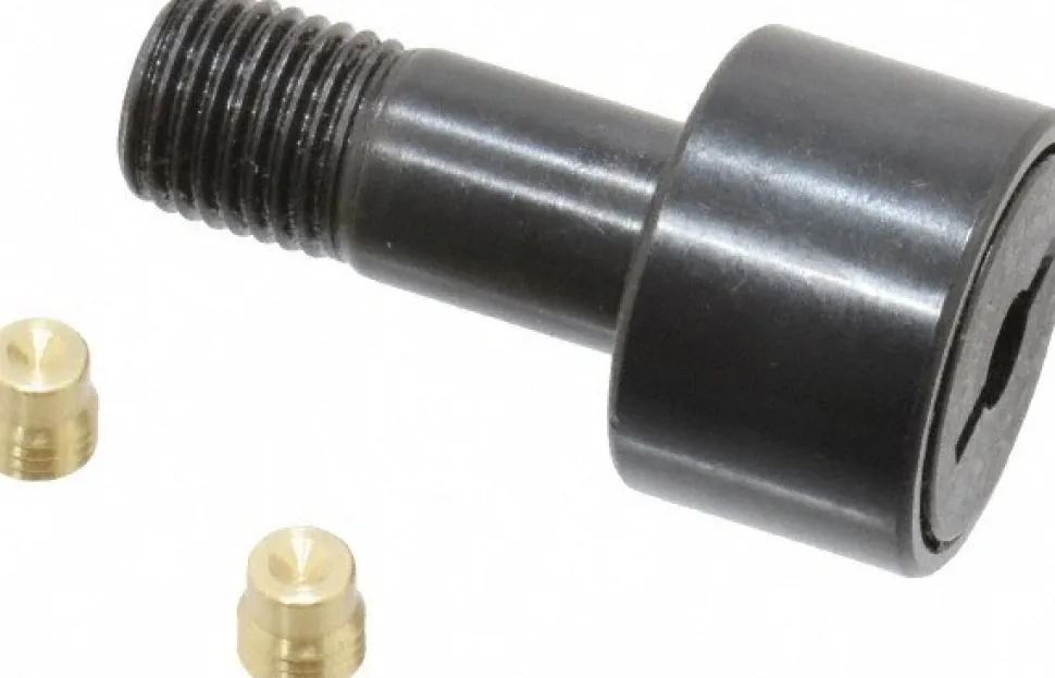 Plain Cam Follower: 0.5" Roller Width, 0.375" Stud Dia, 7/8" Stud Length