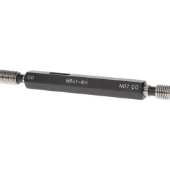 Plug Thread Gage: M8x1 Thread, 6H Class, Double End, Go & No Go