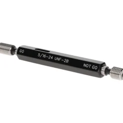Plug Thread Gage: 5/16-24 Thread, 2B Class, Double End, Go & No Go