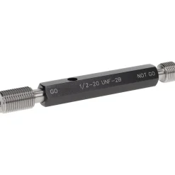 Plug Thread Gage: 1/2-20 Thread, 2B Class, Double End, Go & No Go