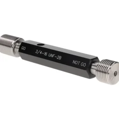 Plug Thread Gage: 3/4-16 Thread, 2B Class, Double End, Go & No Go