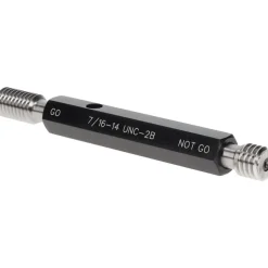 Plug Thread Gage: 7/16-14 Thread, 2B Class, Double End, Go & No Go