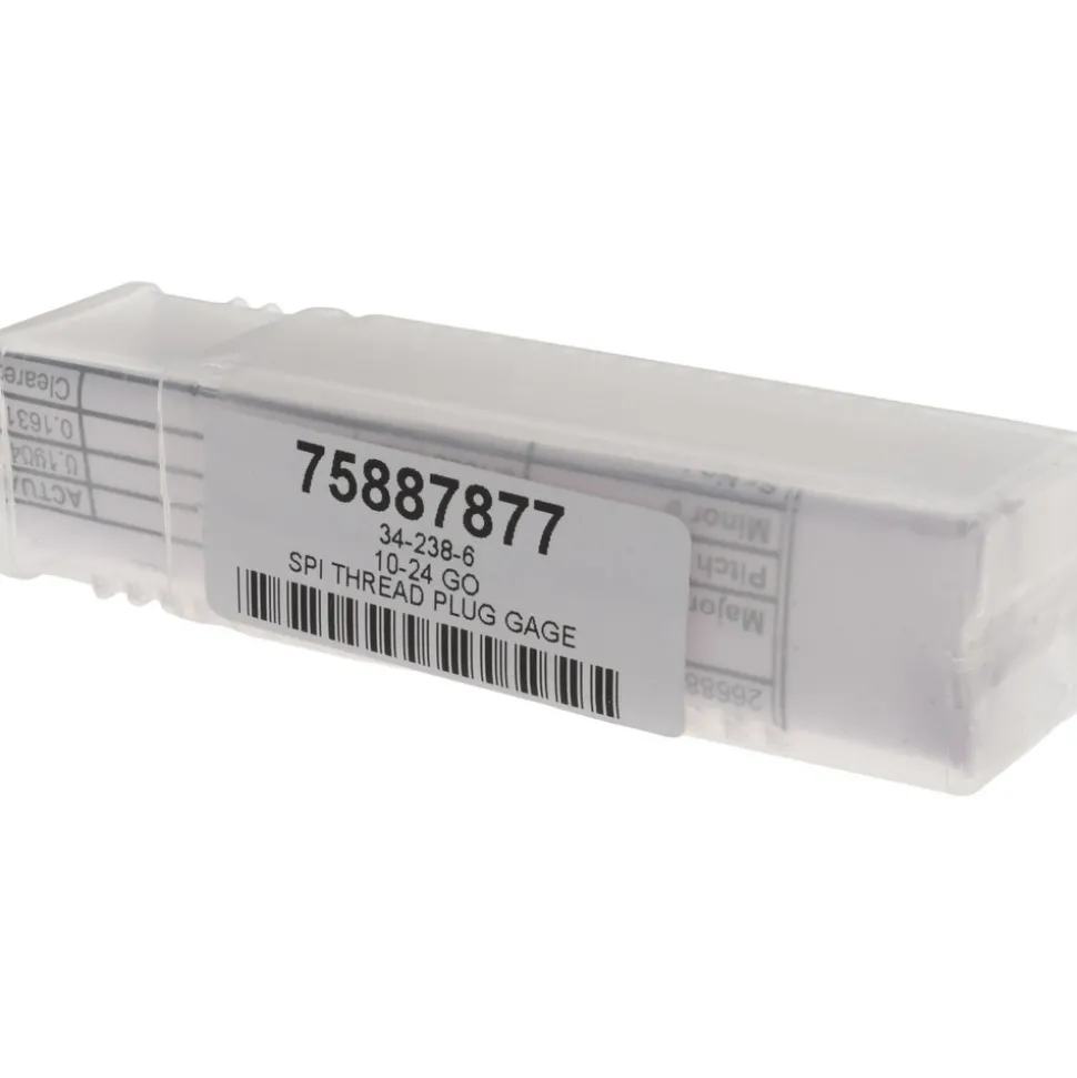 Plug Thread Gage: #10-24 Thread, 2B Class, Single End, Go