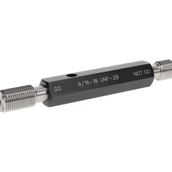 Plug Thread Gage: 9/16-18 Thread, 2B Class, Double End, Go & No Go