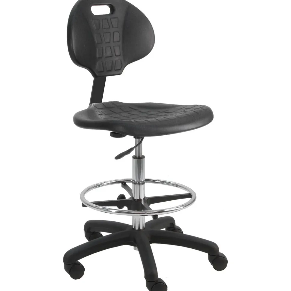 Polyurethane Task Chair: Polyurethane, Black